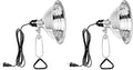 Simple Deluxe 8.5 Inch Adjustable Clamp Lamp Light Socket with Aluminum Reflector, Suit for Max 150 Watt Lamp (No Bulb Included), 6ft 18/2 SPT Cord, 2-Pack