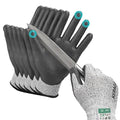 Kebada Cut Resistant Gloves, ANSI A2 Cutting Glove, PU Coated, Touchscreen, Multi-Purpose Model C2, 3 Pairs, X-Large