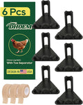 6Pcs Black Chicken Leg Splints,Bumble Foot Treatment, for All Growth Stages Adjustable Splint for Broken Feet, osteoarthritis, Curled Toes, Splay Leg Ideal Chicken Gifts for Hen Health Care