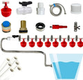 Complete Set Pipeline Automatic Chicken Watering System, DIY Chicken Waterer System with PVC Pipe, Stainless Steel Hose, Chicken Water Cup and Float Valve, Easy to Install(No Bucket Included)