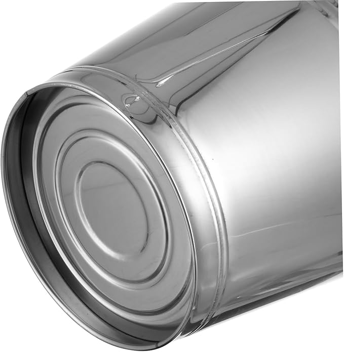 1pc Utility Bucket Stainless Steel Folding Lid Milk and Water Storage Household Use