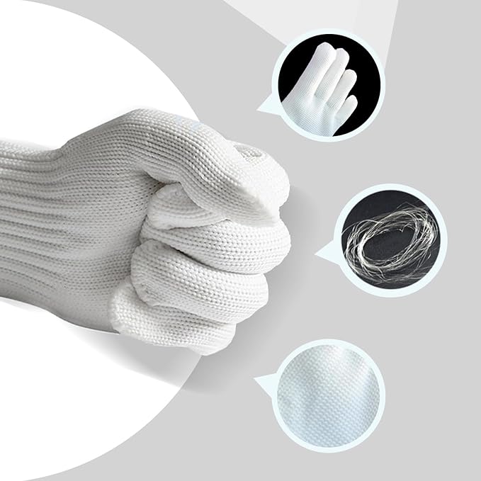 Bird Training Anti-Bite Gloves, Bite Proof Gloves, Small Animal Handling Chewing Protective for Small Animal Pet（White）
