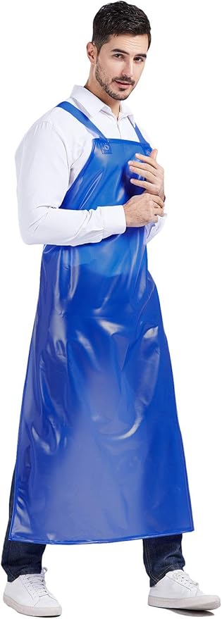 Nanxson Adjustable Heavy Duty PVC Waterproof Apron,Work Apron for Butcher,Dishwashing,Cleaning Fish Pet Grooming Factory