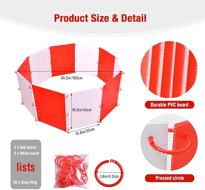 Brooder Box for Chicks, Adjustable Shape & Large Space Chicken Brooder Kit Holds Up to 15 Baby Chicks, Durable & Strong Chicken Brooder Box for Safe Growing, Easy to Store & Clean