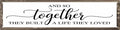 CSWLJS Rustic Metal Tin Signs And So Together They Built A Life They Loved Kitchen Sign Wall Decor White Vintage Farmhouse Bar Decor For Home Pantry Dining Room Coffee Shop 4x16 In