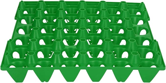 Pwshymi Plastic Egg Flats Stackable 30 Cell Holder Tray for Egg Storage Transport Home Farm Supplies for Chicken Egg-5PCS (Green)