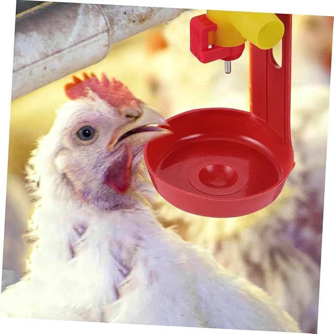 10Pcs Poultry Nipples Water Dispenser for Chickens Ducks and Geese Unique Design with Ball Drinker Automatic Hydration System for Livestock Bright Color for Easy
