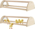 JEUIHAU 2 PCS 13 Inch Wooden Chick Training Perch with Mirror,Perches Stand Chicken Roosting Bar for Parrots and Small Chicks