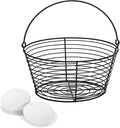Little Giant® Large Egg Basket Kit | Chicken Egg Basket with Ceramic Eggs | Egg Collecting Basket Kit (White Eggs, Large Basket (13 Inches))