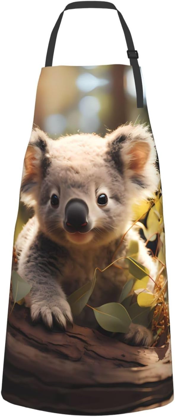 Dogs and Roses Heavy Duty Waterproof Apron with Pockets for AdultsResistant Grilling, Gardening, Painting