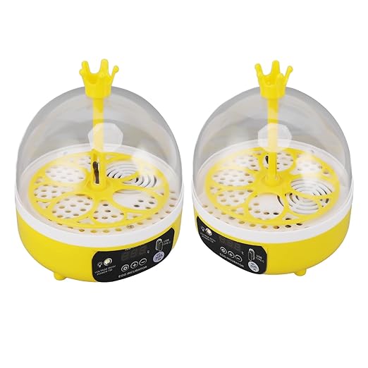 Pssopp Mini Egg Incubator, Automatic Temperature Humidity Control, Chicken and Duck Poultry Hatching Machine, for Home Use, 7W Power, Compact Design (Manual Turning)