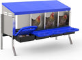 Chicken Nesting Boxes with Cleanable Pull-Out Trays - 4 Hole Metal Rollaway Nest Box for Laying Hens, Wall Mount or Placed Design for Easy Egg Collection & Cleaning (Includes Legs)