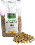 All Flock Feed, High Nutrition for Flocks, Non-GMO Duck, Turkey, Geese and Chicken, Whole Grain 10 lbs Pack