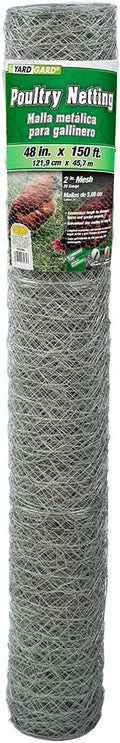 YARDGARD – 2 Inch Twisted Mesh Wire Fence – 48 Inches by 150 Feet – Heavy‑Duty Galvanized Steel – for Poultry Netting | Chicken Wire Fencing | Garden and Farm Enclosures