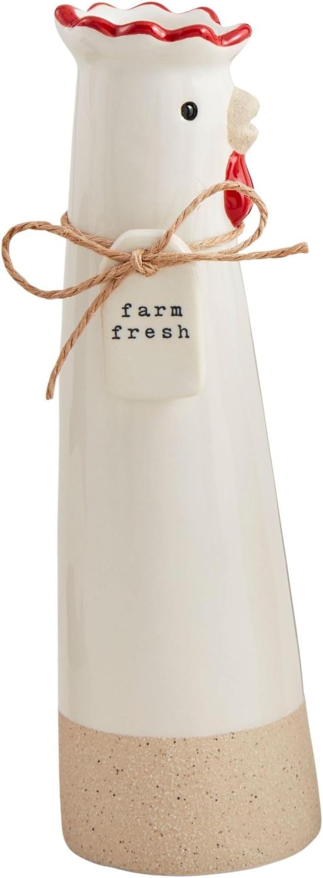 Mud Pie Farm Stem Vase, Chicken, 7.25" x 2"