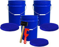 ePackageSupply 5 Gallon Plastic Bucket with Airtight Lid | Made in USA | Food Grade Bucket | BPA-Free | Heavy Duty 90 Mil All Purpose Pail | One 12" Rubber Mallet & One Lid Opener Included | 3 Pack
