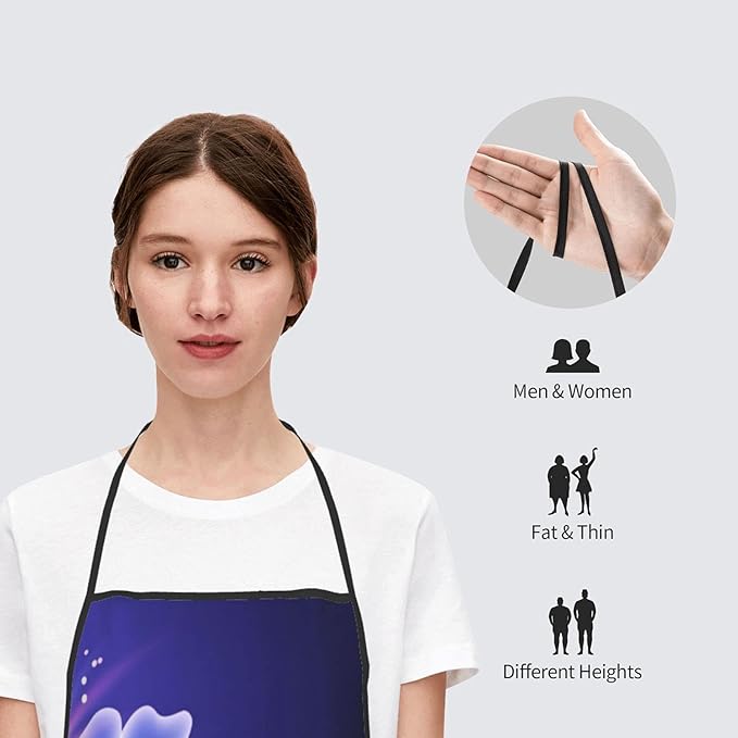 Apron Adjustable Waterproof Apron for Men Women Kitchen Cooking Baking Gardening Working Bib Apron