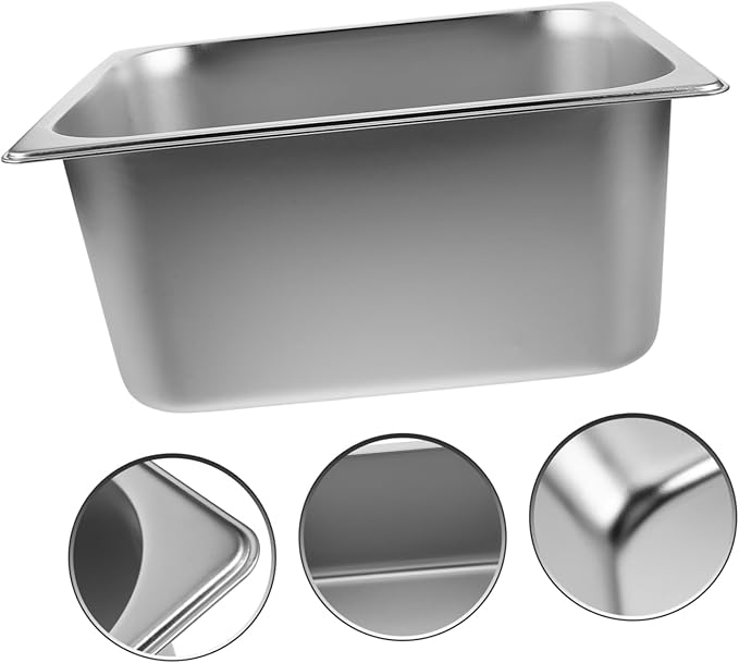 Luxshiny Stainless Steel Rice Storage Container Capacity Airtight Kitchen Storage Bin for Grains and Flour Compact Design for Cabinet Organization and Space-saving