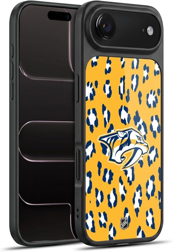 Head Case Designs Officially Licensed NHL Leopard Pattern Nashville Predators Gel Armor Case [Military Grade Drop Protection] Compatible with Apple iPhone 17 Air