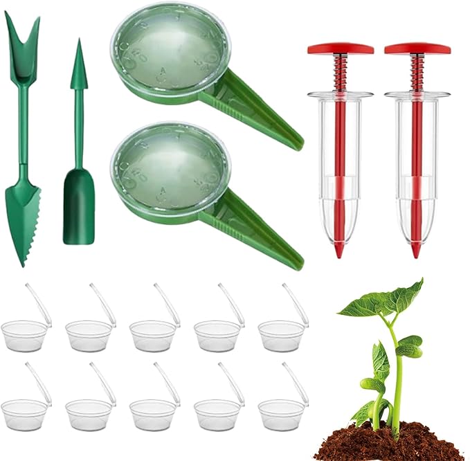 Planter Dispenser,Portable Reusable Small Seeder,Sower Planter Seedling Dispenser - for Flower Tree Grass Backyard Outdoor Farm Planting Gardener Women Mom