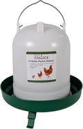 Hen's Choice 8L/2.1 gal Chicken Waterer, Adjustable Legs (Green)