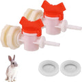 2pcs Rabbit Watering System Bucket Connector Kit to ID 5/16" Hose, with Bulkhead Fitting, Barb Ball Valve and Mesh Washer, Poultry Animal Water Dispenser Automatic Rabbit Watering System