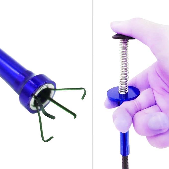 Stereotype Four-Claw Magnetic gripping Tool,Claw Magnetic Pick-up Tool, Light Stainless Steel Spring can be Fixed in Different Shapes Without Bounce 2 in 1 Magnetic Pickup