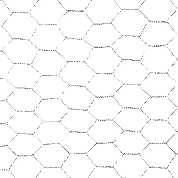 20-Gauge Galvanized Hexagonal Poultry Netting Chicken Wire Rolled Fencing with Mesh Size 1-in (3 ft. x 150 ft.)
