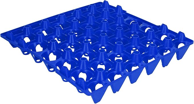 Heavy Duty Plastic Egg Crates, Reusable Egg Storage Tray with 30 Cells for Transporting and Storing, Pack of 5 (Blue)