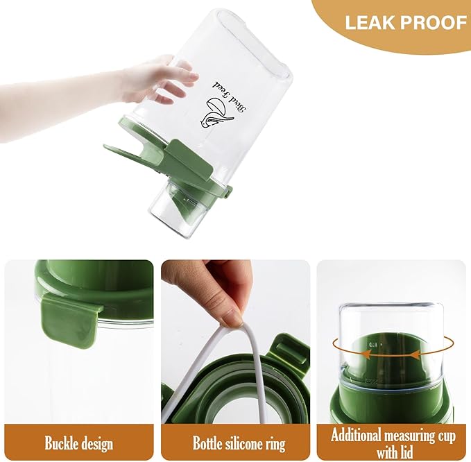 Bird Seed Storage Container,Pet Food Storage Containers with Handle and Measuring Cup/Lid,Airtight Bird Food Storage Container for Wild Bird Feeders Dispenser Hermetically Or Outdoor Feeding
