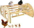 Chicken Perch - Chicken Roosting Perch with Natural Solid Wood, Hand-Polished Freestanding Design for Birds, Chicks & Parrots | Chicken Perch for Coop Accessories(Medium, Swing & Mirror)