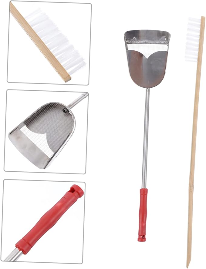 2pcs Bird Cage Cleaning Tools Set Brush Shovel for Parrot and Birds Efficient Waste Removal for Tidy Habitats Essential Pet Supplies