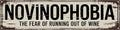 AWISZZZ Novinophobia Wine Fear Metal Sign 4x16in Humorous Plaque for Bar Wall Decor Wine Lover Gift