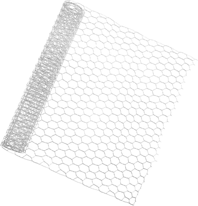 1Roll Heavy Duty Galvanized Chicken Netting Poultry Fencing Wire for Rabbit Cages Garden Enclosures Quick Setup Protection
