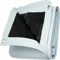 14Mil White/Black Heavy Duty Waterproof, 6.5x10 Ft UV Resistant Tarps with Grommets, Reversible Multipurpose Outdoor Protective Tarp Cover for Camping, Patio, RV, Pet Hutch Roof or Kennel