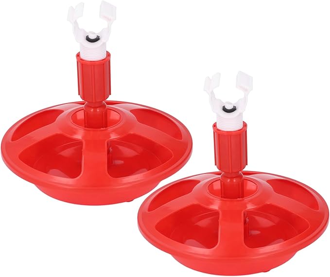 Zerodis Automatic Chicken Waterer, 2 Pack, PP Material, G3/4 Thread, Poultry Drinking Bowl for Chicks, Ducks, Geese Animal Water Dispenser