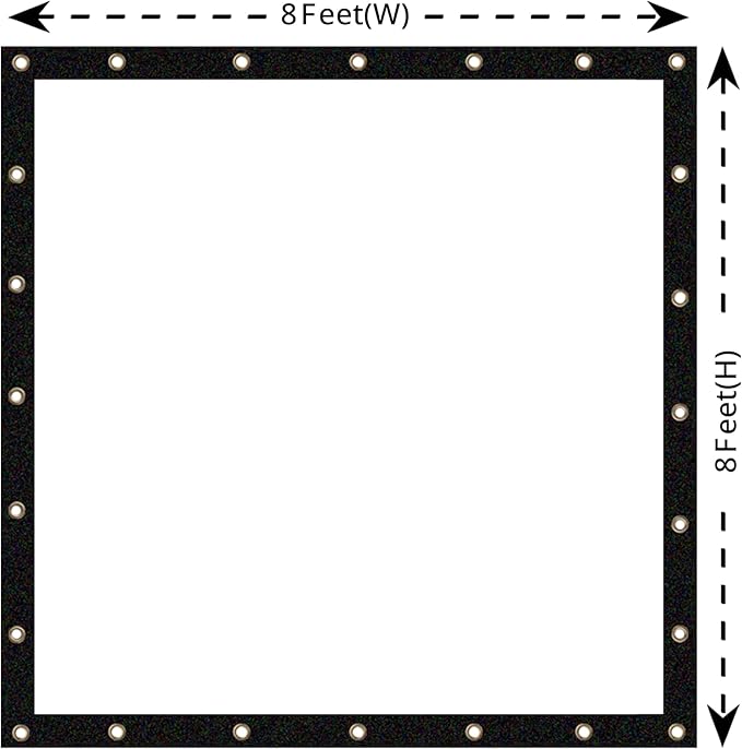 Covers & All Heavy Duty Clear Vinyl Tarp – 20 Mil Waterproof Clear Tarp with Grommets for Patio, Porch, Gazebo, Greenhouse & Chicken Coop (8 x 8 ft)