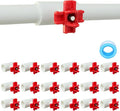 (18 Pack) Horizontal Chicken Waterer Nipples with 1/2'' PVC Tee Fittings for DIY Automatic Chicken Waterering System