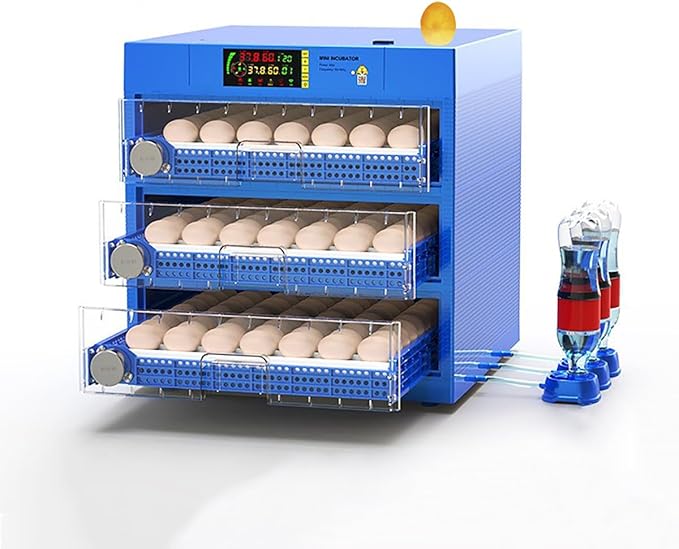 Automatic Eggs Incubator, Large Incubators for Hatching Eggs with Automatic Egg Turning & Temperature Control, Poultry Hatcher Machine for Chicken Duck Goose Quail Bird (192 Eggs)