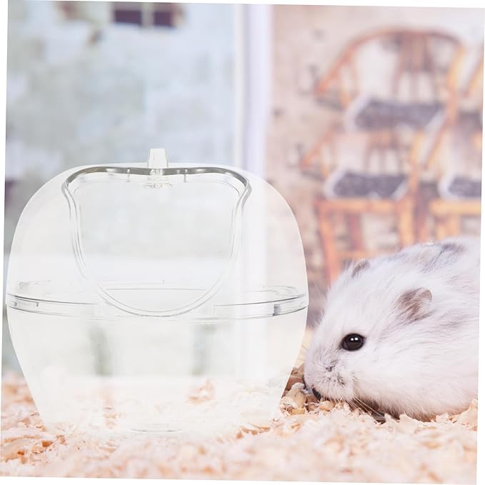 1pc Hamster Bathroom Transparent Sand Bath Box for Pets Lightweight Play Rest Container for Hamsters Guinea Pigs More Breathable Design for Safe Bathing