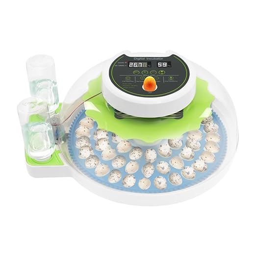 Eggs Automatic Incubator, 110V 60W Fully Automatic Egg Hatching Incubator 60 Eggs Incubator Poultry Hatcher w/Automatic Turning & Temperature for Hatching Duck & Goose Eggs (60 Eggs)