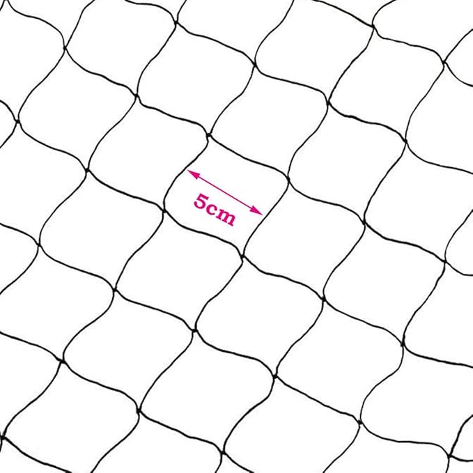 Anti Bird Netting，Soccer Baseball Game Poultry Fish Net 2x2 Mesh Best for Seedlings，Vegetables Flowers, Fruits,Bushes,Reusable Fencing (100'X 50')