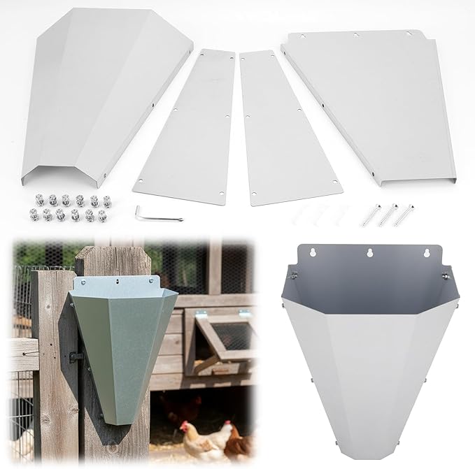 ETOYA Large-Sized Galvanized Steel Chicken Restraining Cone for Poultry, Suitable for Large Layers, Broilers, Roasters, and Turkeys Up to 18 Pounds