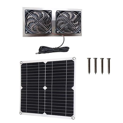 Flexible Solar Operated Exhaust Fan Temperature Control Device for Motorhomes Ships Hen Houses Dog Dens Ventilation Solar Vent Fan