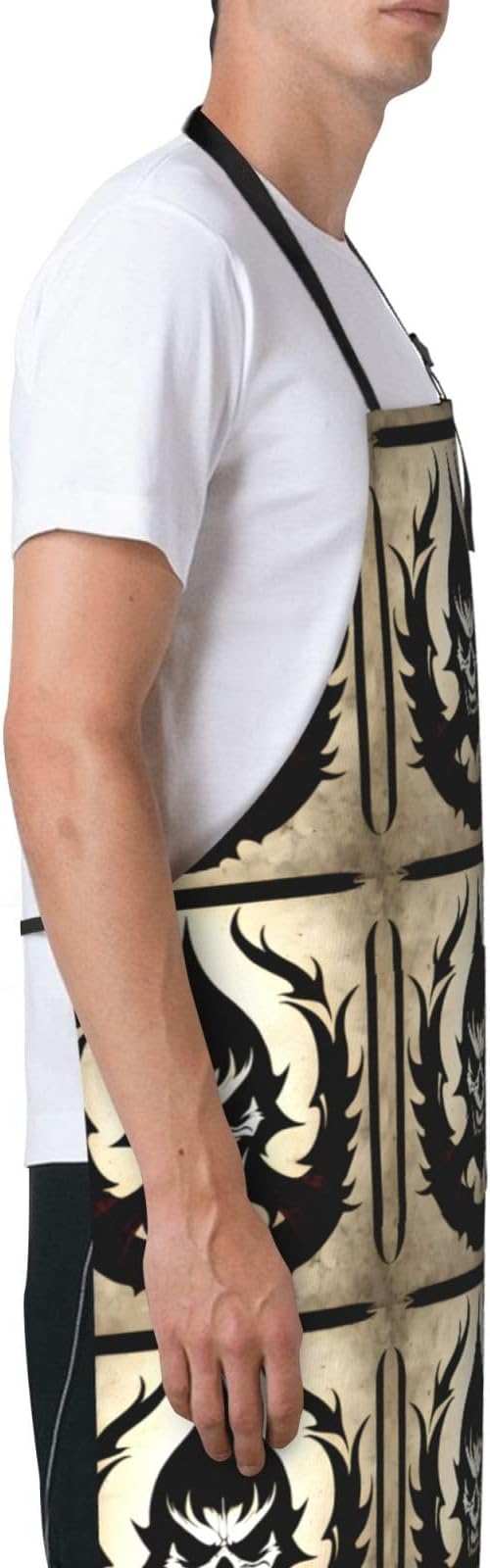 Multidimensional Space Heavy Duty Waterproof Apron with Pockets for AdultsResistant Grilling, Gardening, Painting