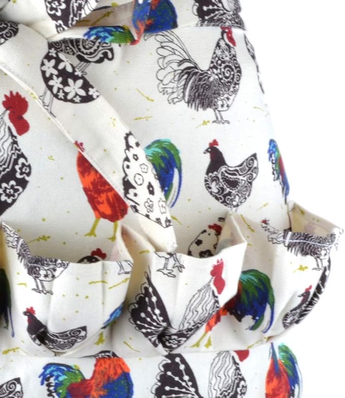 Egg Gathering Apron, 12 Pockets Chiken Eggs Holding Aprons Duck Goose Quail Dove Egg Holder Easter Egg Collecting Bib