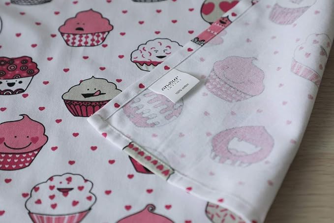 AMOUR INFINI Cotton Aprons for Women with Pocket, Adjustable Strap & Waist Ties - Printed Aprons for Baking, Cooking, Gardening (27.5 x 33 Inches)