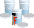 ePackageSupply 5 Gallon Plastic Bucket with Airtight Lid | Made in USA | Food Grade Bucket | BPA-Free | Heavy Duty 90 Mil All Purpose Pail | One 12" Rubber Mallet & One Lid Opener Included | 3 Pack