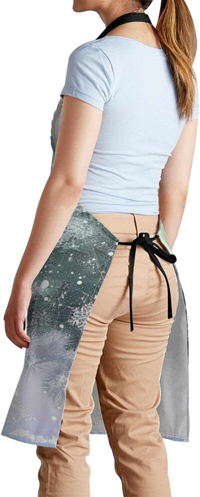Shark Jumping Home Aprons 2 Pockets 33"×28" for Men Women, Ocean Sea Waterproof Kitchen Cooking Bib
