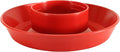 Little Giant® Screw-On Poultry Waterer Base | Heavy Duty Plastic Water Tray Base for Container | Chicken Waterer Screw on Base (Red, 1 Count)